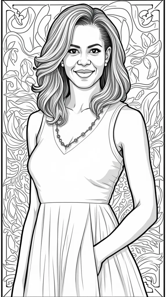 michelle obama coloring page